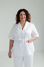 Блуза на пуговицах PLUS SIZE, белая